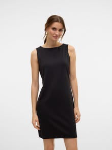 Vero Moda Ruumikas lõige Sirge kaelus Pikk kleit -Black - 10324441
