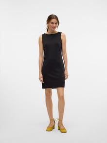 Vero Moda Ruumikas lõige Sirge kaelus Pikk kleit -Black - 10324441