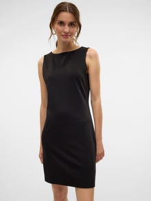 Vero Moda Ruumikas lõige Sirge kaelus Pikk kleit -Black - 10324441