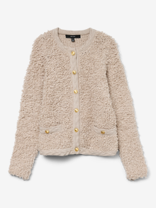 Vero Moda VMVIKA Gebreid vest -Oatmeal - 10324513