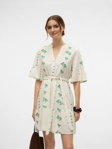 Vero Moda VMPAMELA Short dress -Cloud Dancer - 10324611