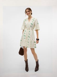 Vero Moda VMPAMELA Short dress -Cloud Dancer - 10324611