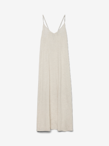 Vero Moda Ruumikas lõige V-kaelus Pikk kleit -Pumice Stone - 10324623