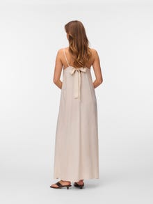 Vero Moda Ruumikas lõige V-kaelus Pikk kleit -Pumice Stone - 10324623