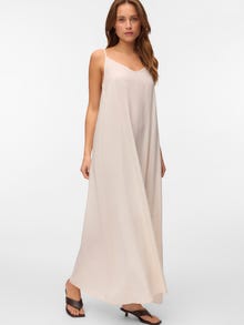 Vero Moda Ruumikas lõige V-kaelus Pikk kleit -Pumice Stone - 10324623