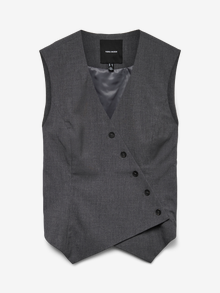 Vero Moda VMLIBA Liemenuota liemenė -Dark Grey Melange - 10324631