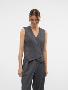 Vero Moda VMLIBA Liemenuota liemenė -Dark Grey Melange - 10324631