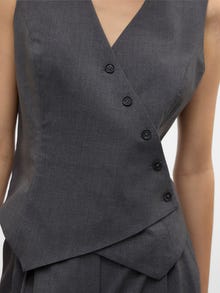 Vero Moda VMLIBA Liemenuota liemenė -Dark Grey Melange - 10324631