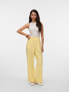 Vero Moda VMCARMEN Hohe Taille Hose -Pale Banana - 10324717