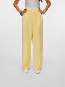 Vero Moda VMCARMEN High waist Trousers -Pale Banana - 10324717