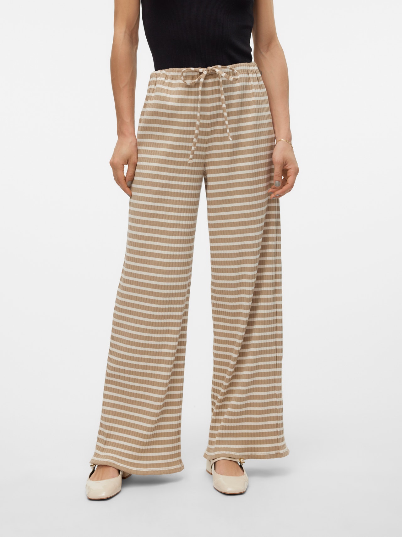 Vero Moda VMJOSEPHINE Mid waist Trousers -Weathered Teak - 10324740