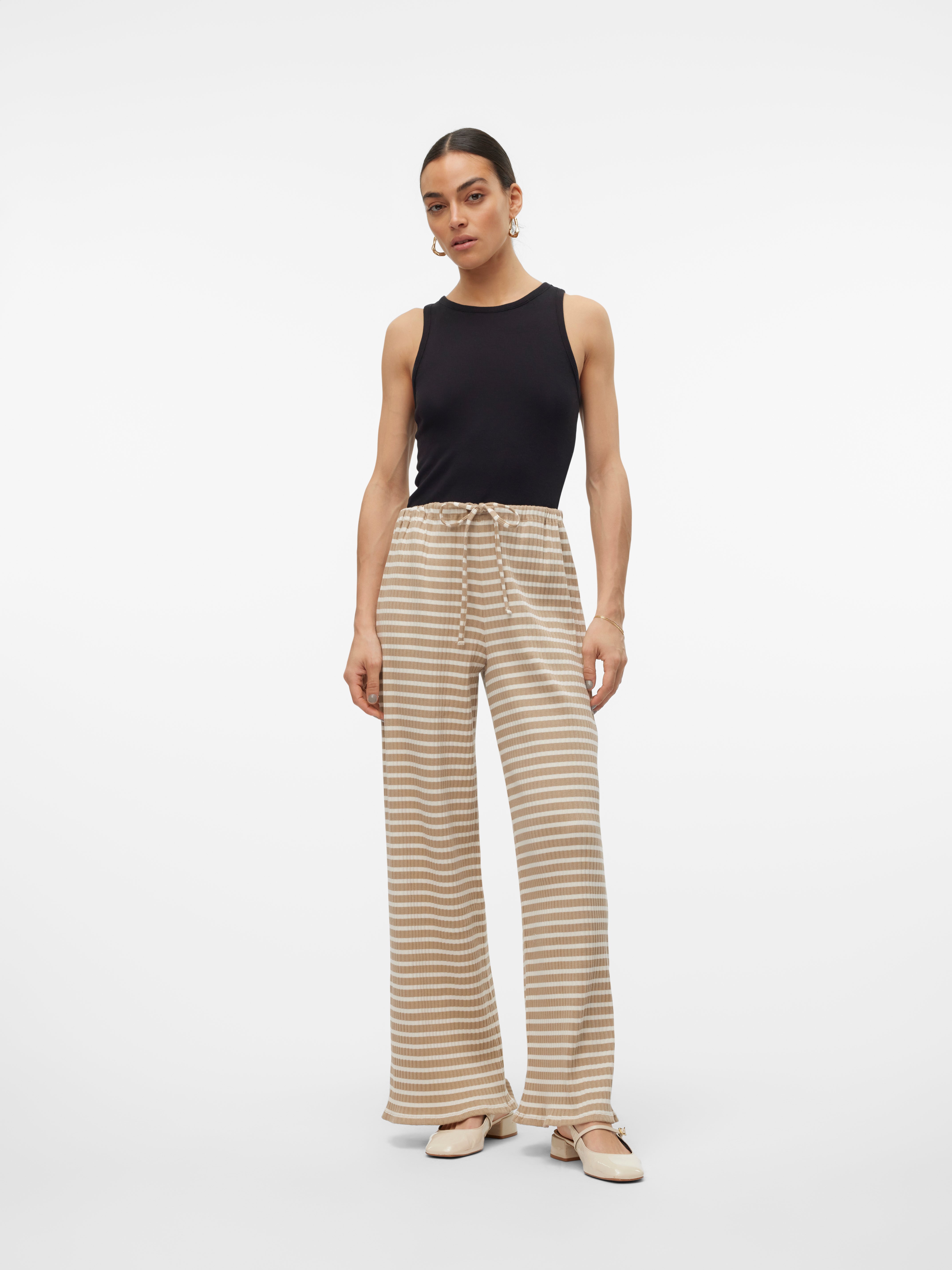 VMJOSEPHINE Mittlere Taille Hose | Mittelbraun | Vero Moda®