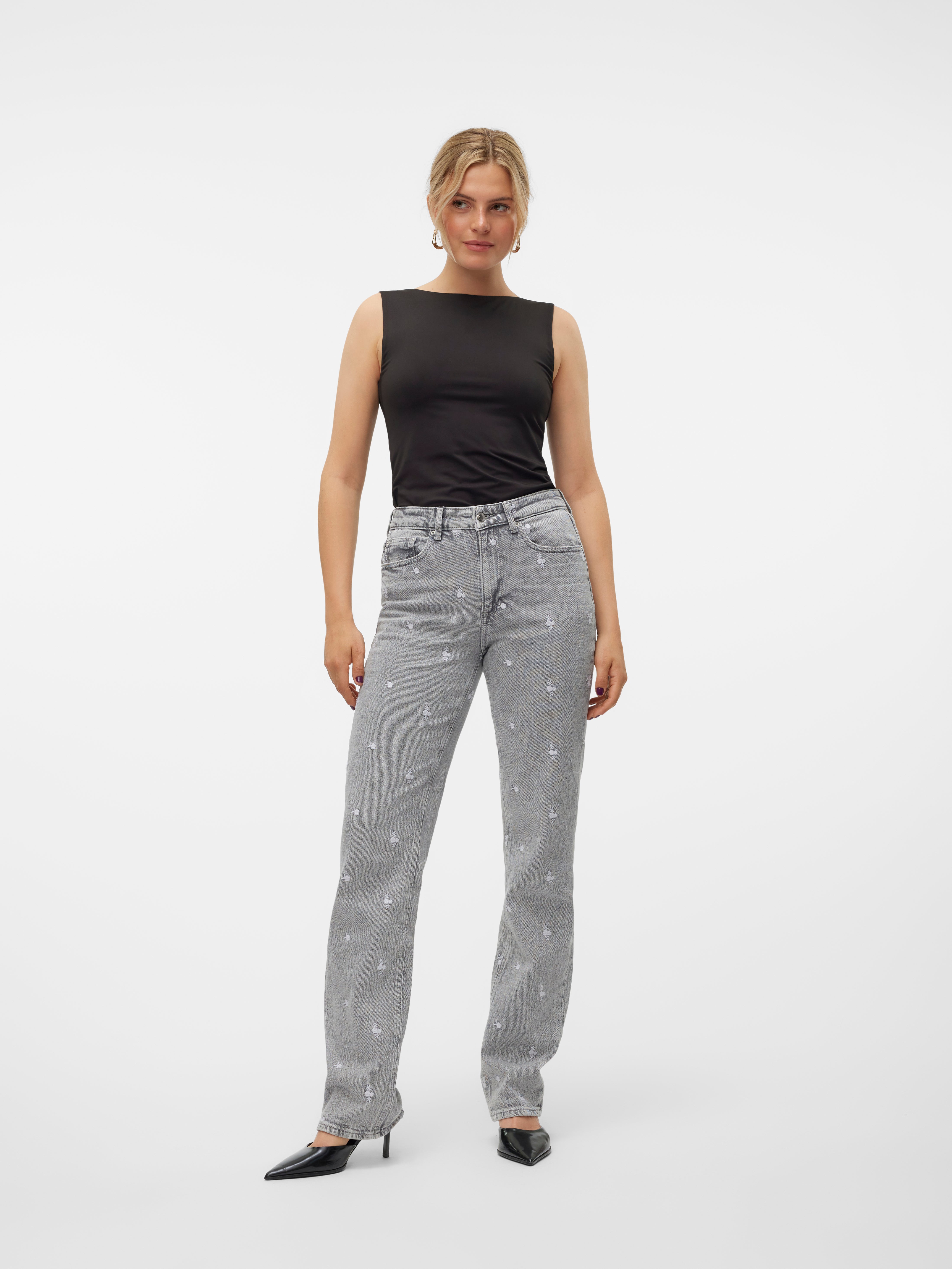 VMTESSA Hohe Taille Gerade geschnitten Jeans