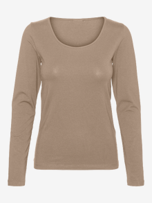 Vero Moda VMLULU T-Shirt -Silver Mink - 10324781