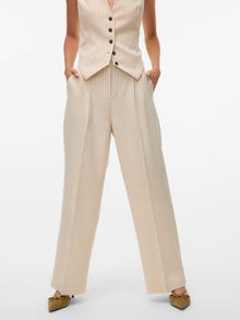 Vero Moda VMTROIAN Tailored Trousers -Oatmeal - 10324794
