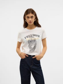 Vero Moda VMVASTA T-Shirt -Snow White - 10324831