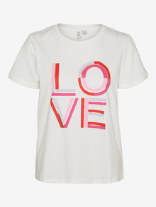 Vero Moda VMLOVE T-Shirt -Snow White - 10324863