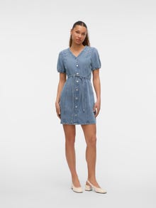 Vero Moda VMJANET Vestito corto -Light Blue Denim - 10324869