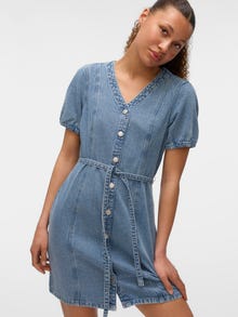 Vero Moda VMJANET Vestito corto -Light Blue Denim - 10324869