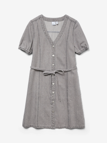 Vero Moda VMJANET Kurzes Kleid -Light Grey Denim - 10324869