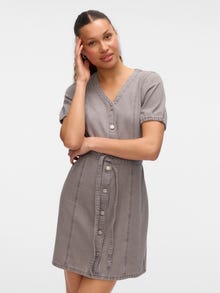 Vero Moda VMJANET Kurzes Kleid -Light Grey Denim - 10324869