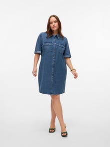 Vero Moda VMCJENNIE Vestido corto -Medium Blue Denim - 10325019