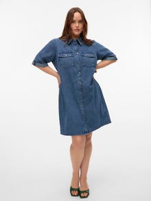 Vero Moda VMCJENNIE Vestido corto -Medium Blue Denim - 10325019