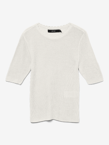 Vero Moda Tavapärane lõige Ümmargune kaelus Pullover -Snow White - 10325029