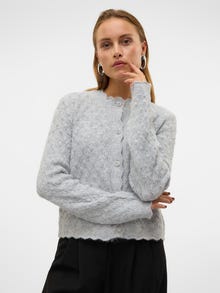 Vero Moda AWPURDIE Knit Cardigan -Light Grey Melange - 10325159