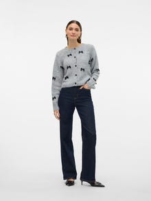 Vero Moda VMADELA Pullover -Medium Grey Melange - 10325165