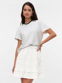 Vero Moda VMPRETTY Mid waist Short skirt -Snow White - 10325239