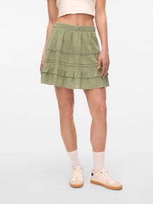 Vero Moda VMPRETTY Mid waist Short Skirt -Hedge Green - 10325239