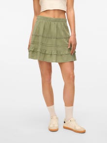 Vero Moda VMPRETTY Taille moyenne Jupe courte -Hedge Green - 10325239