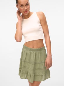 Vero Moda VMPRETTY Mid waist Short Skirt -Hedge Green - 10325239