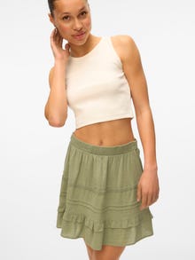 Vero Moda VMPRETTY Taille moyenne Jupe courte -Hedge Green - 10325239