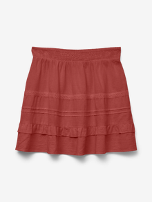 Vero Moda VMPRETTY Mid waist Short Skirt -Marsala - 10325239