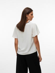 Vero Moda Tavapärane lõige Ümmargune kaelus Laiad varrukad Top -Cloud Dancer - 10325242
