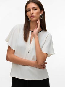 Vero Moda Tavapärane lõige Ümmargune kaelus Laiad varrukad Top -Cloud Dancer - 10325242