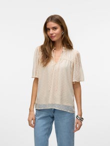 Vero Moda VMLEAH Tops -Pumice Stone - 10325309