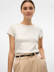 Vero Moda VMSINE T-shirt -Soy Bean - 10325499