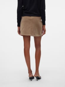 Vero Moda VMLULA Høj talje Kort nederdel -Silver Mink - 10325582