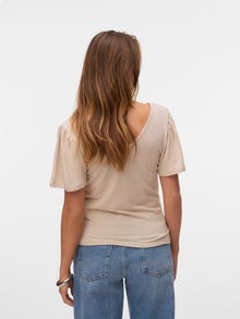 Vero Moda VMGINA Top -Oatmeal - 10325611