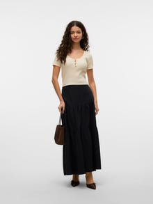 Vero Moda VMTILDA Cintura alta Falda larga -Black - 10325694