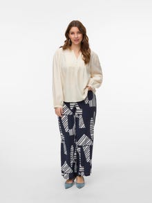 Vero Moda VMCJOSIE High waist Broek -Navy Blazer - 10325755