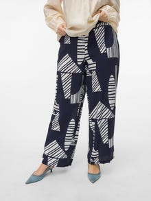 Vero Moda VMCJOSIE High waist Trousers -Navy Blazer - 10325755
