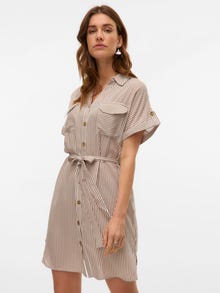 Vero Moda VMBUMPY Robe courte -Brown Lentil - 10325828