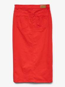 Vero Moda VMWILD High waist Long Skirt -Fiery Red - 10325837