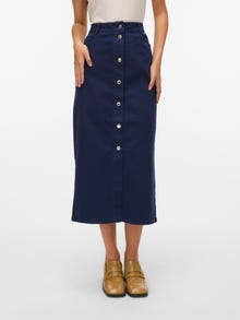 Vero Moda VMWILD High waist Long Skirt -Navy Blazer - 10325837