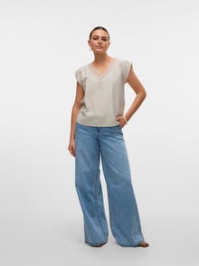 Vero Moda VMSAFA Top -Pumice Stone - 10325872