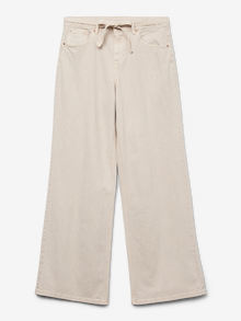 Vero Moda VMKARLIE Mid waist Wide Leg Fit Jeans -Ecru - 10325910